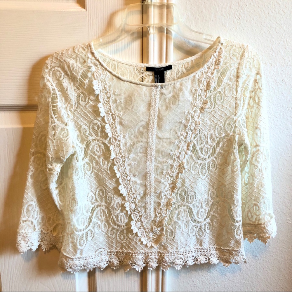 F21 LACE BLOUSE🌹